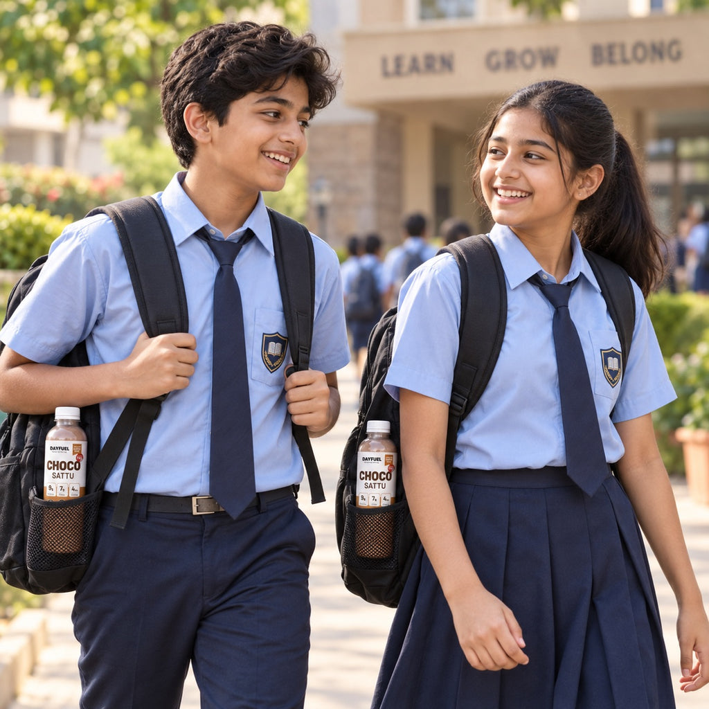 Dayfuel Choco Sattu on the way to school