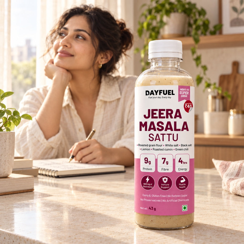 Dayfuel Jeera Masala Sattu in the morning