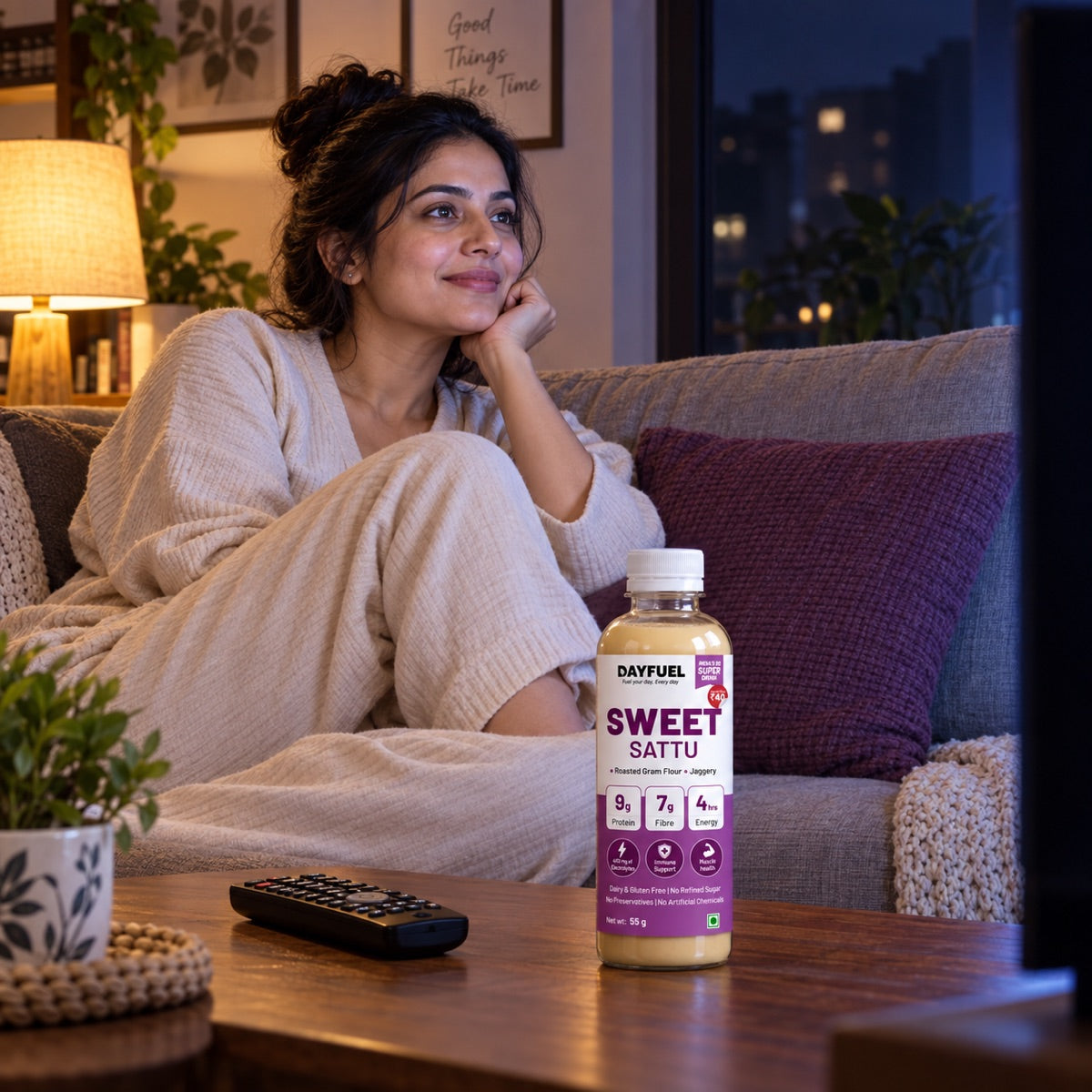 Dayfuel Sweet Sattu on a movie night